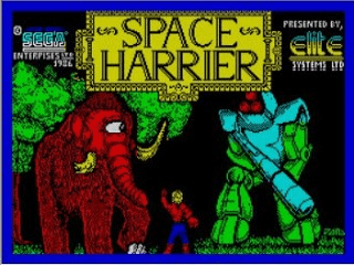 Space Harrier title screen for ZX Spectrum